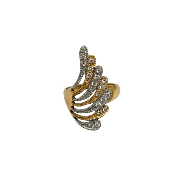 Bague Africaine en Or Jaune et Gris 18k
