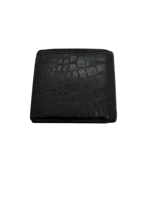Portefeuille Lancel en crocodile noir