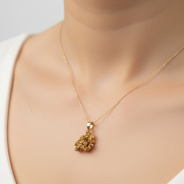 Pendentif en Or Jaune 999/1000 avec Pépite d'Or - 8.61gr