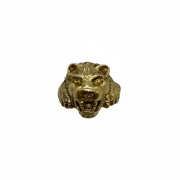 Chevalière Lion en Or jaune 18k - 12.86 G