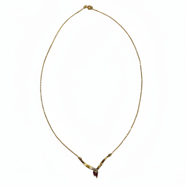 Collier Princesse Or 750/1000 avec Rubis