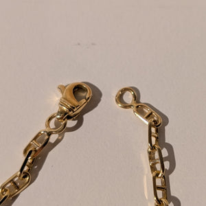 Collier or maille marine