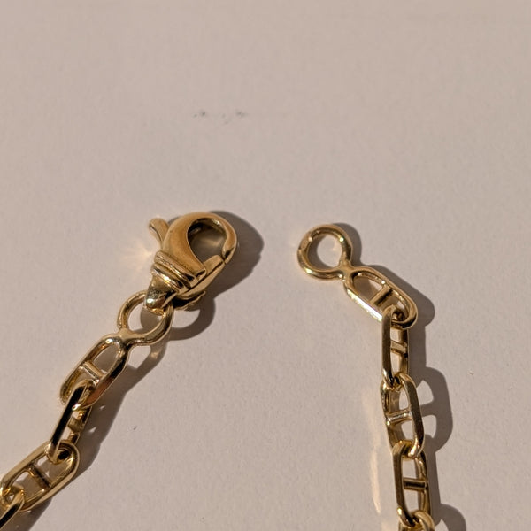 Collier or maille marine
