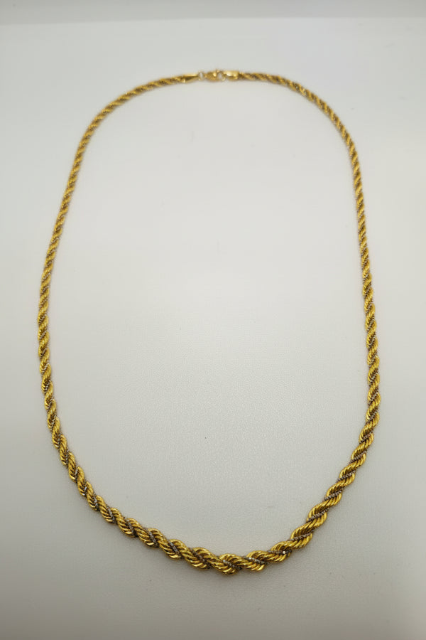 Collier Princesse en Or Jaune et Or Blanc 18 K - 9.15 G