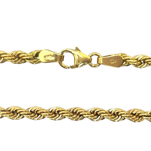 Collier Sautoir Or Jaune Maille Corde 18K