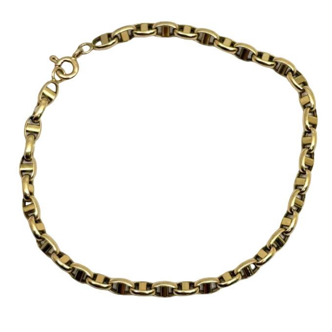 Bracelet Maillon Marine en Or Jaune 18k