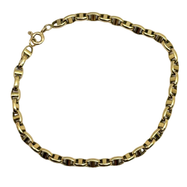Bracelet Maillon Marine en Or Jaune 18k