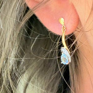 Boucles d'oreilles en or jaune et blanc 18k - 1.83 G