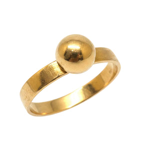 Bague Boule en Or Jaune 18K