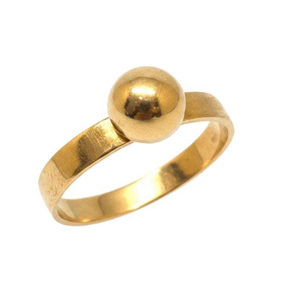 Bague Boule en Or Jaune 18K