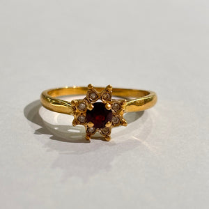 Bague Marguerite en Or Jaune avec Diamants et Pierres