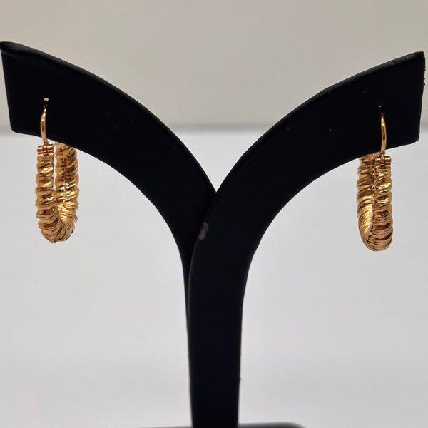 Créoles en Or jaune 18K - 1.79g