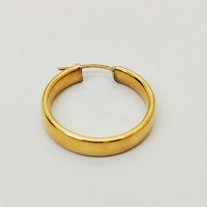 Boucles d'oreilles créoles en or jaune 18k -  3.48 G