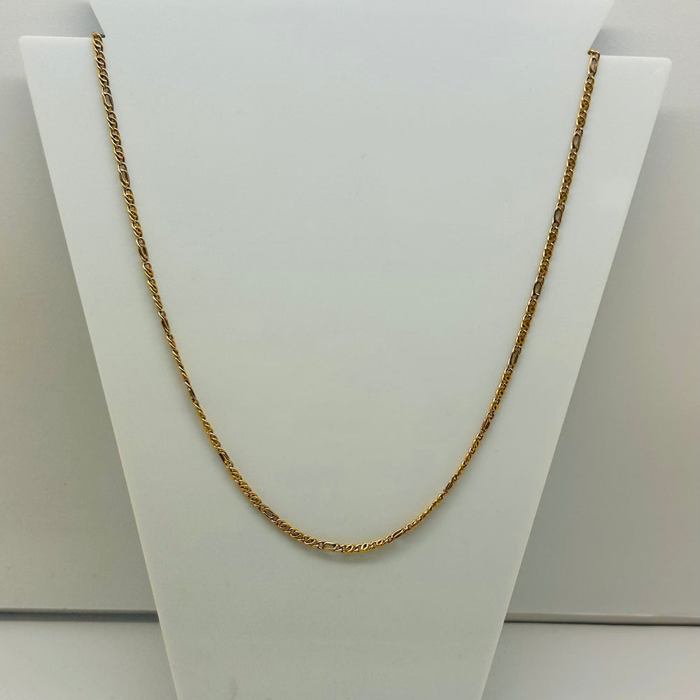 Collier Sautoir Or Jaune 18K Sans Pierres Figaro