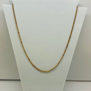 Collier Sautoir Or Jaune 18K Sans Pierres Figaro