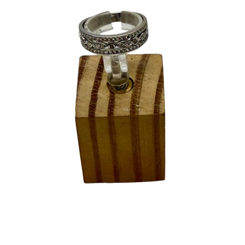 Bagues Alliance en Or Gris 18 Carats avec Oxyde de Zirconium - T 54