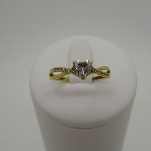 Bague Solitaire Or Jaune 18K Taille-54