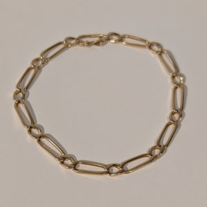 Bracelet Maillon Figaro en Or Jaune 18 K - 12.45 Grs