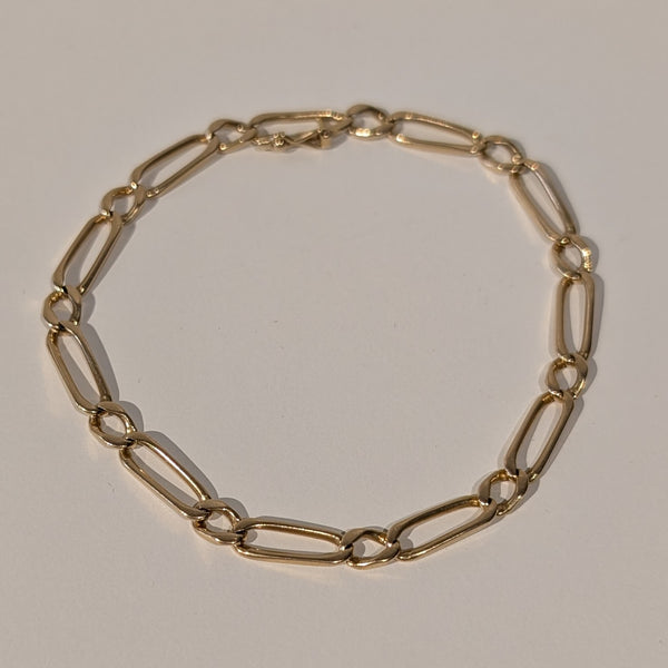 Bracelet Maillon Figaro en Or Jaune 18 K - 12.45 Grs