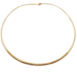 Collier Ras du Cou Jonc en Or Jaune 18k
