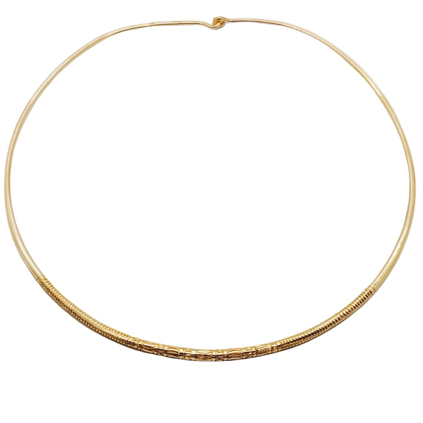 Collier Ras du Cou Jonc en Or Jaune 18k