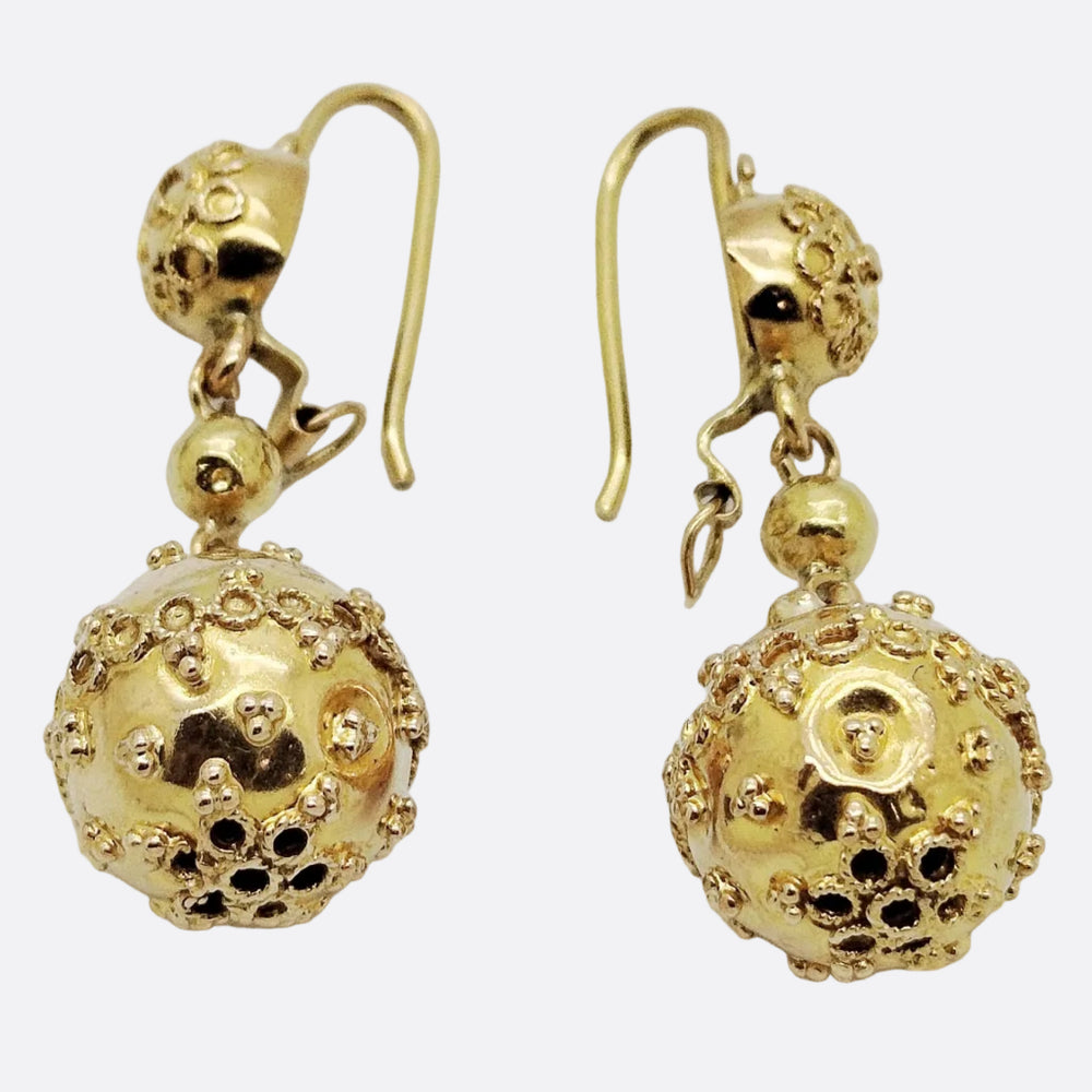Boucles d'Oreilles Pendantes en Or Jaune 18K - 4.95gr