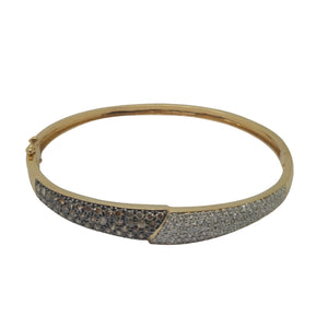 Bracelet Jonc en Diamants en Or Jaune 18 Carats