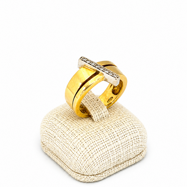 Bague en Or Jaune 18k - 9.75 G - Taille : 53