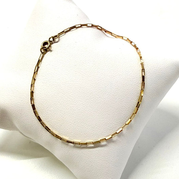 Bracelet Maille Forçat en Or Jaune 18k - 1.40Gr - 18cm