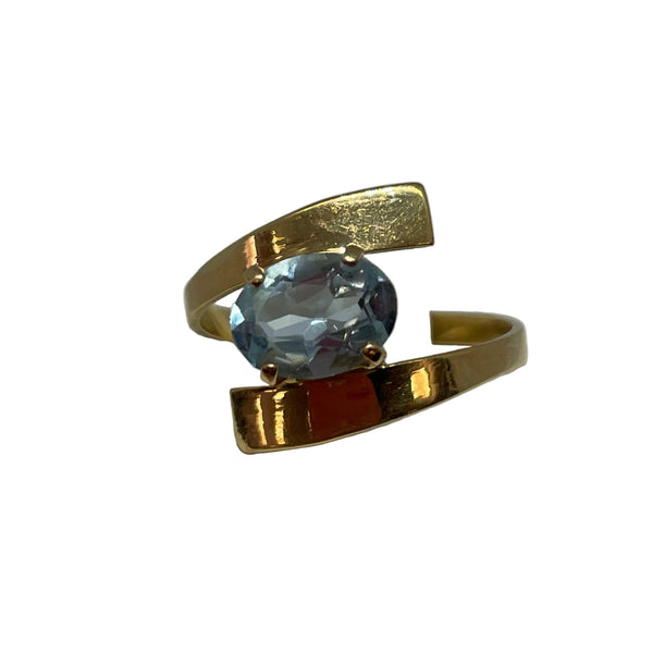 Solitaire en Or Jaune 18K - Taille 53