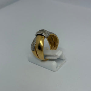 Bague Tank en Or Jaune 18 K - Taille 52