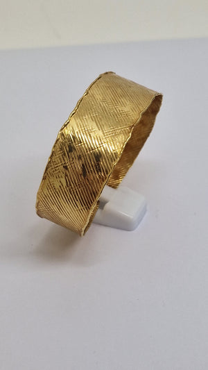 Bracelet Manchette en Or Jaune 18K 12.46 Grs