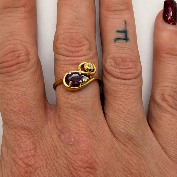 Bague en Or Jaune 18K Taille-56