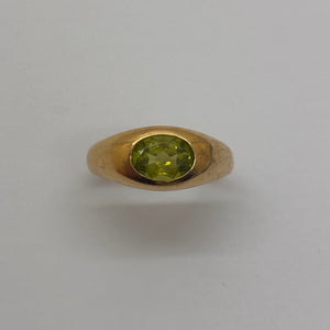 Chevalière en Or jaune 18K - taille 53