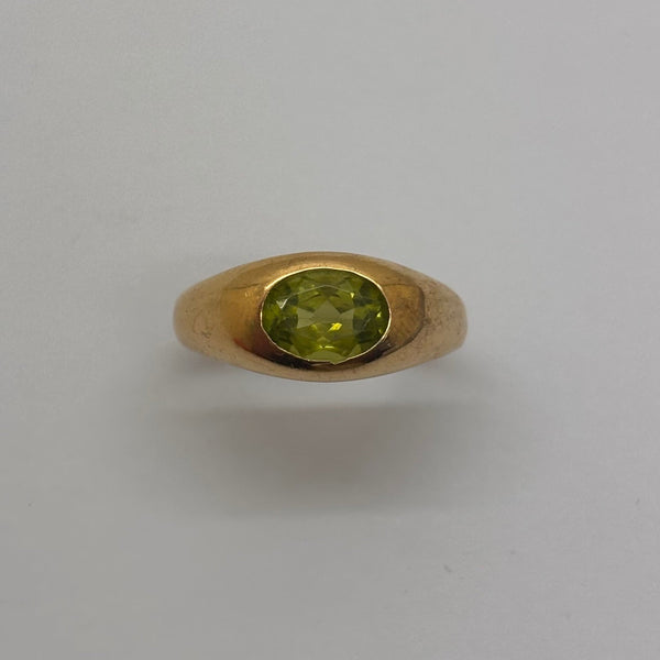 Chevalière en Or jaune 18K - taille 53