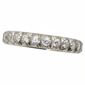 Alliance en Or Blanc Diamants 18K - 2Grs - T60