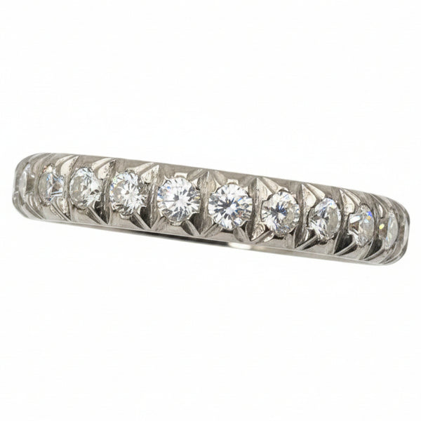 Alliance en Or Blanc Diamants 18K - 2Grs - T60