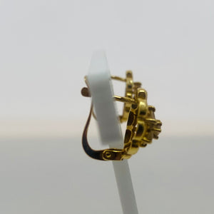 Boucles d'oreilles en or jaune avec oxydes