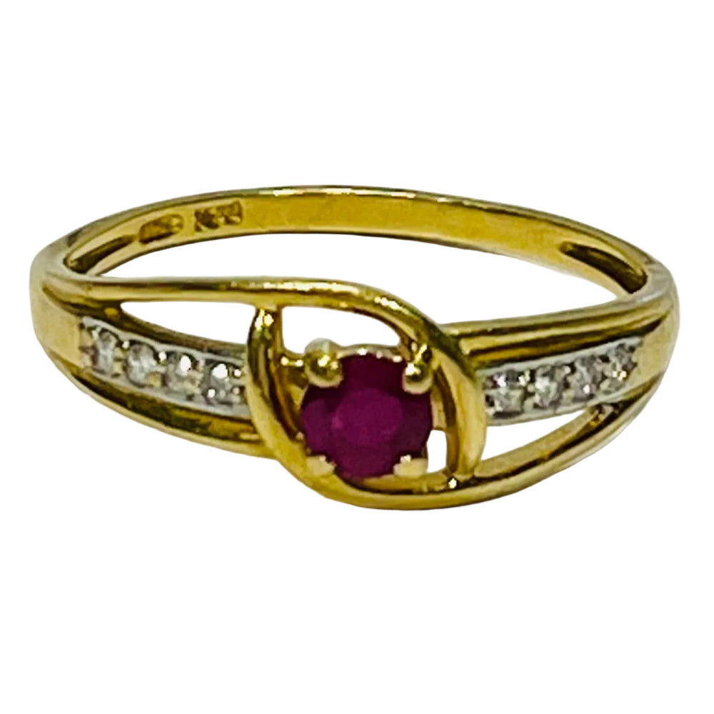 Bague en Or Jaune 18 K - Taille 58 - 2.42 G