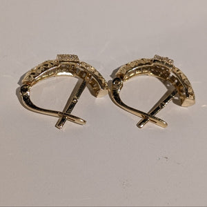 Boucles d'oreilles Dormeuses en Or Jaune 18K 3.64 Grs