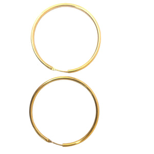 Boucles d'oreilles Créoles en Or Jaune 18