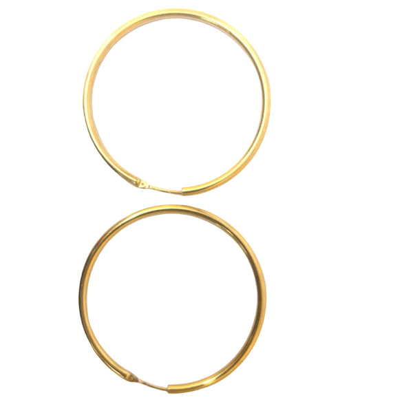 Boucles d'oreilles Créoles en Or Jaune 18