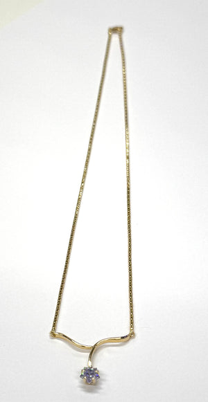 Collier maille Vénitienne en Or Jaune 18K avec Zirconium
