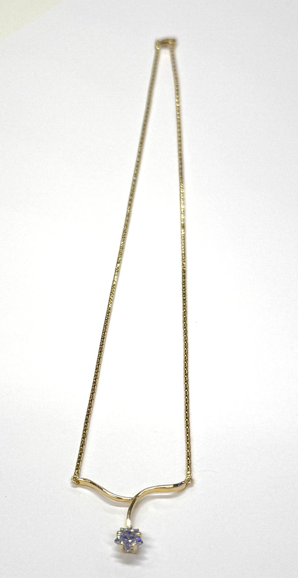 Collier maille Vénitienne en Or Jaune 18K avec Zirconium