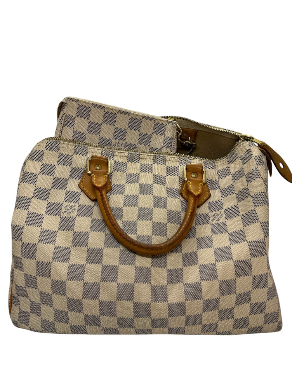 Louis Vuitton Speedy 30 Damier blanc avec porte monnaie