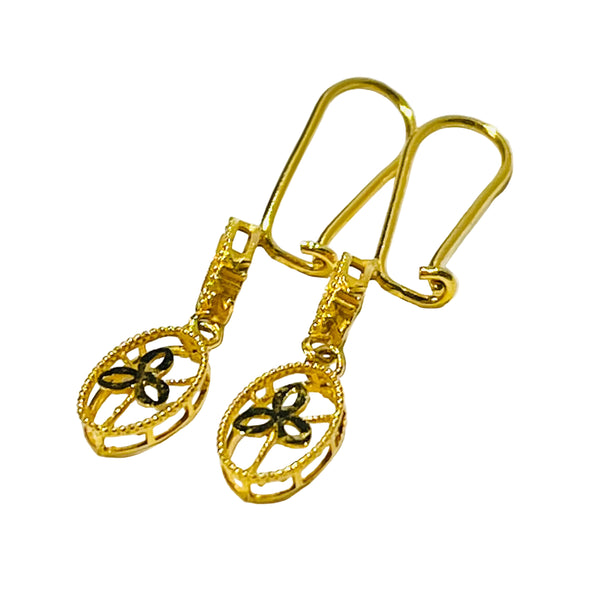 Boucles d'oreilles en or jaune 22k