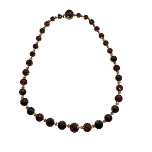 Collier en Or Jaune 18 Carats et Grenats – 40,4 Grs