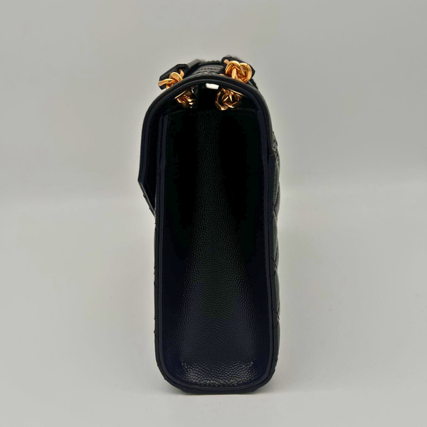 Sac à bandoulière Saint Laurent en cuir noir grainé