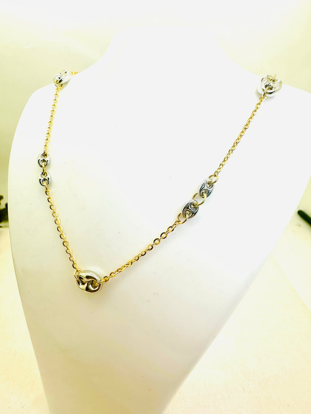 Collier Princesse en Or Jaune et Blanc 18 carats