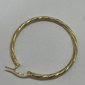 Boucles d'oreilles créoles Or Jaune 18 Carats - 1.63 Grs